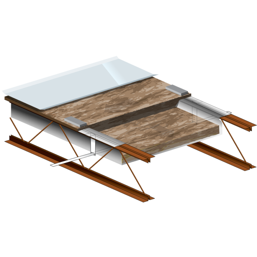 Long tab and banding – bar joist Roof R-29-43