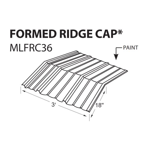 Translucent Formed Ridge Cap M-Loc™ Trim – Formed Ridge Cap* – MLFRC36 | Steel Craft Supplies