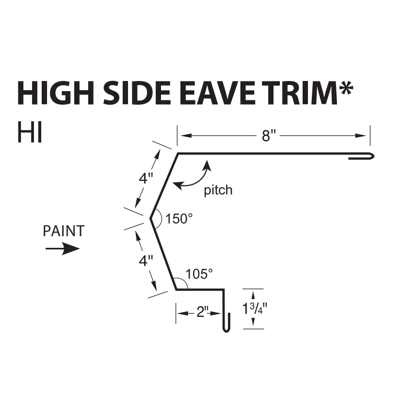 R-Loc™ Trim - High Side Eave Trim* - HI