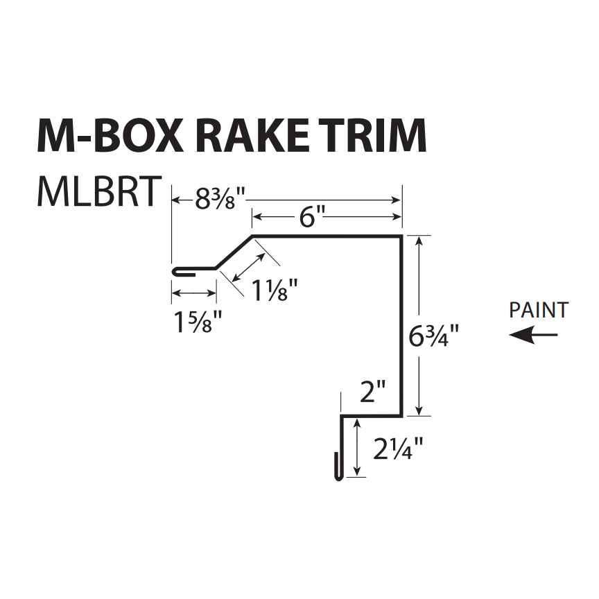 M-Loc™ Trim - M-Box Rake Trim - MLBRT